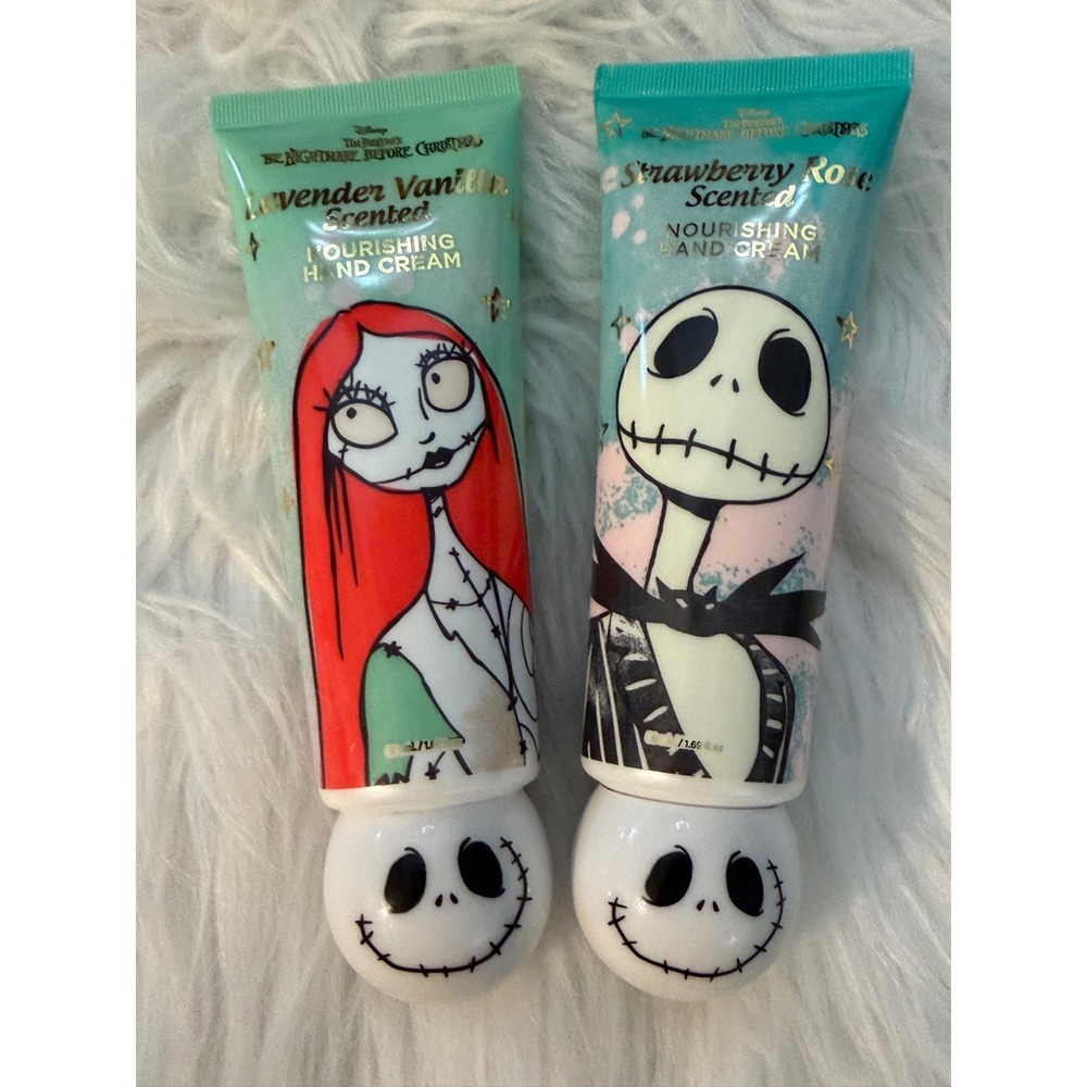 Disney Nightmare Before Christmas Jack & Sally Hand Cream Set 2pk Lavender Rose